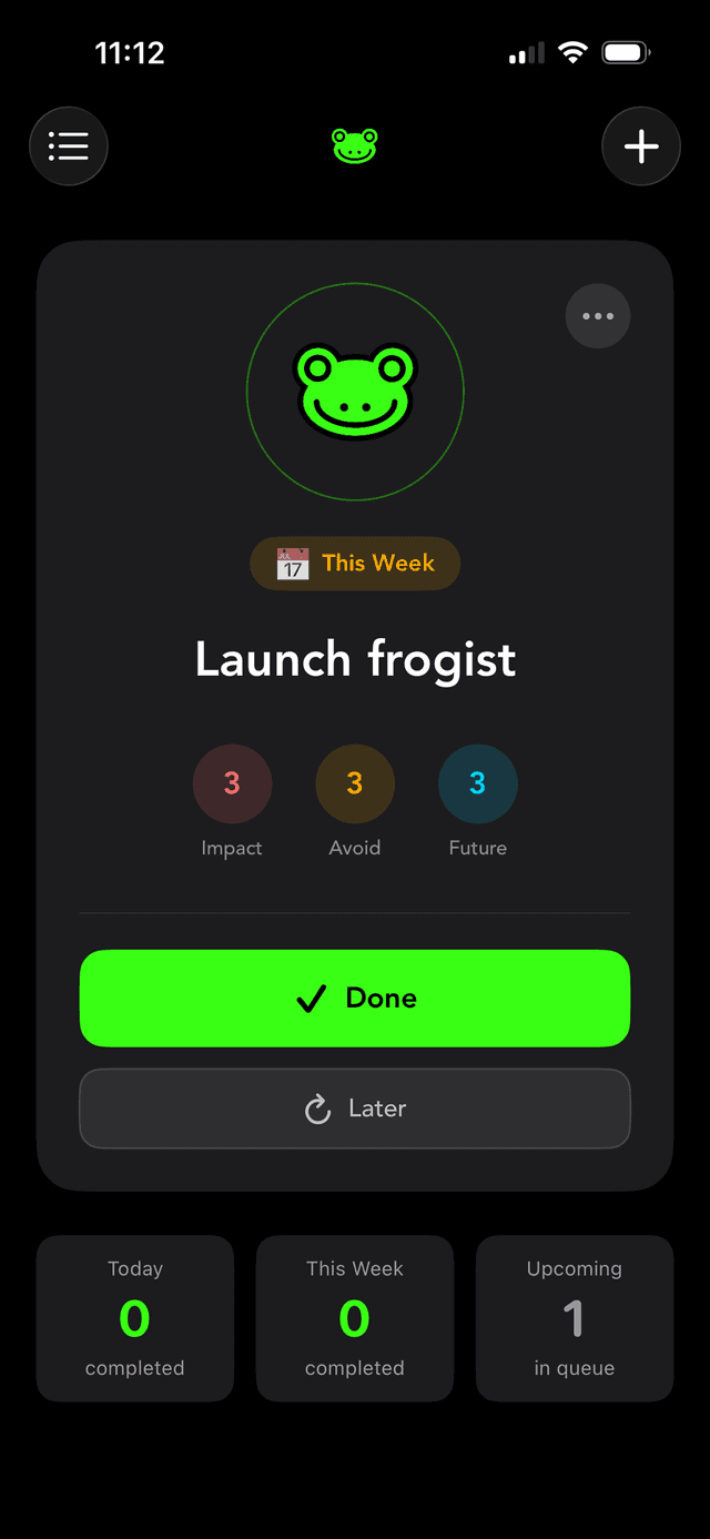 Add Frog - Task creation